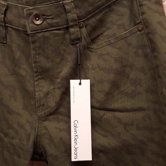 Calvin Klein Jeans Ultimate Skinny Camo Print Stretch Jeans Size 31/12 - Picture 7 of 15